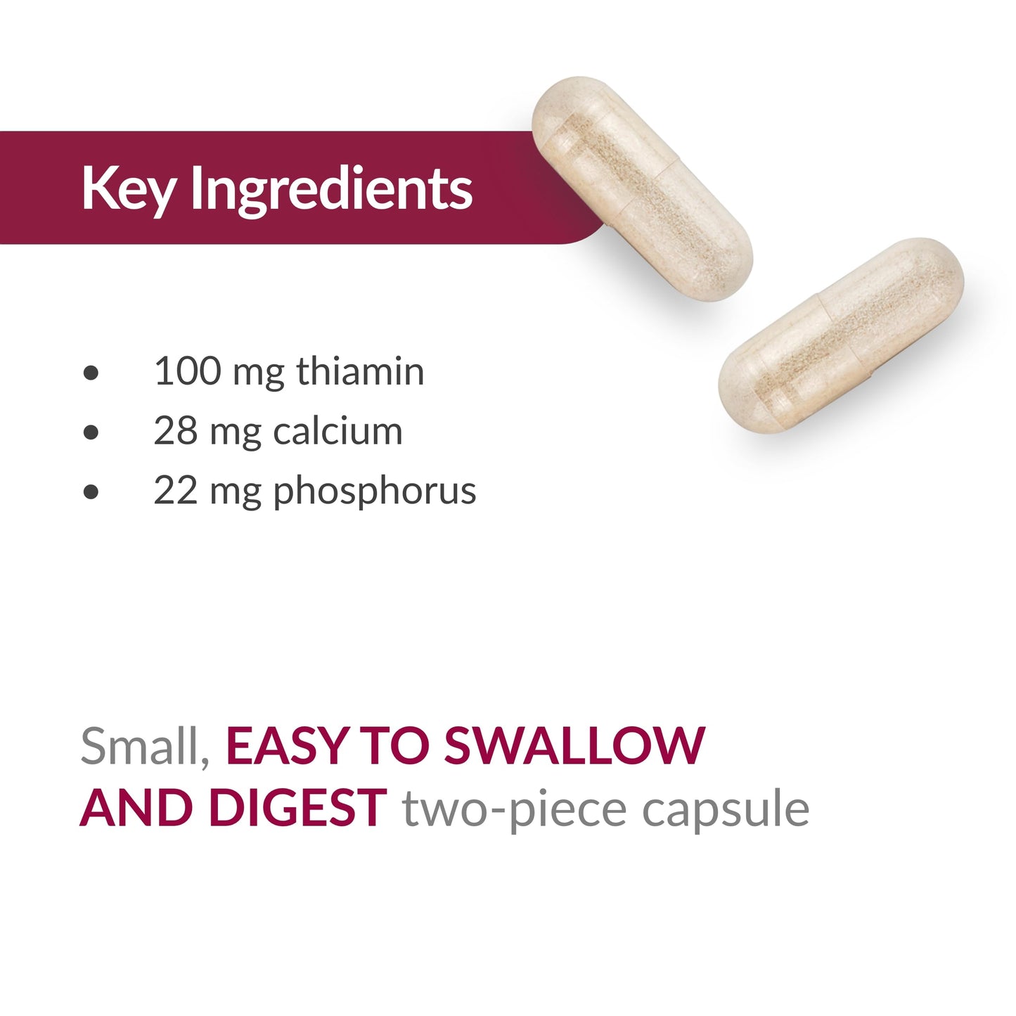 Cápsulas Bariatric Advantage vitamina b1 blanco-detalle