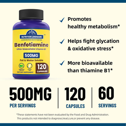 Cápsulas en superficie Benfotiamina 500mg YOYKYE