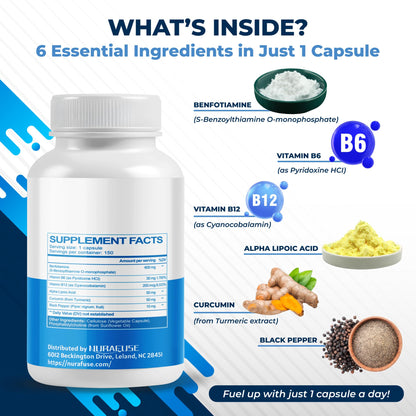 Capsulas benfotiamina con vitaminas B Nurafuse
