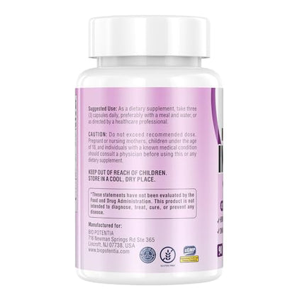 Cápsulas de BIO POTENTIA con fórmula avanzada para salud femenina