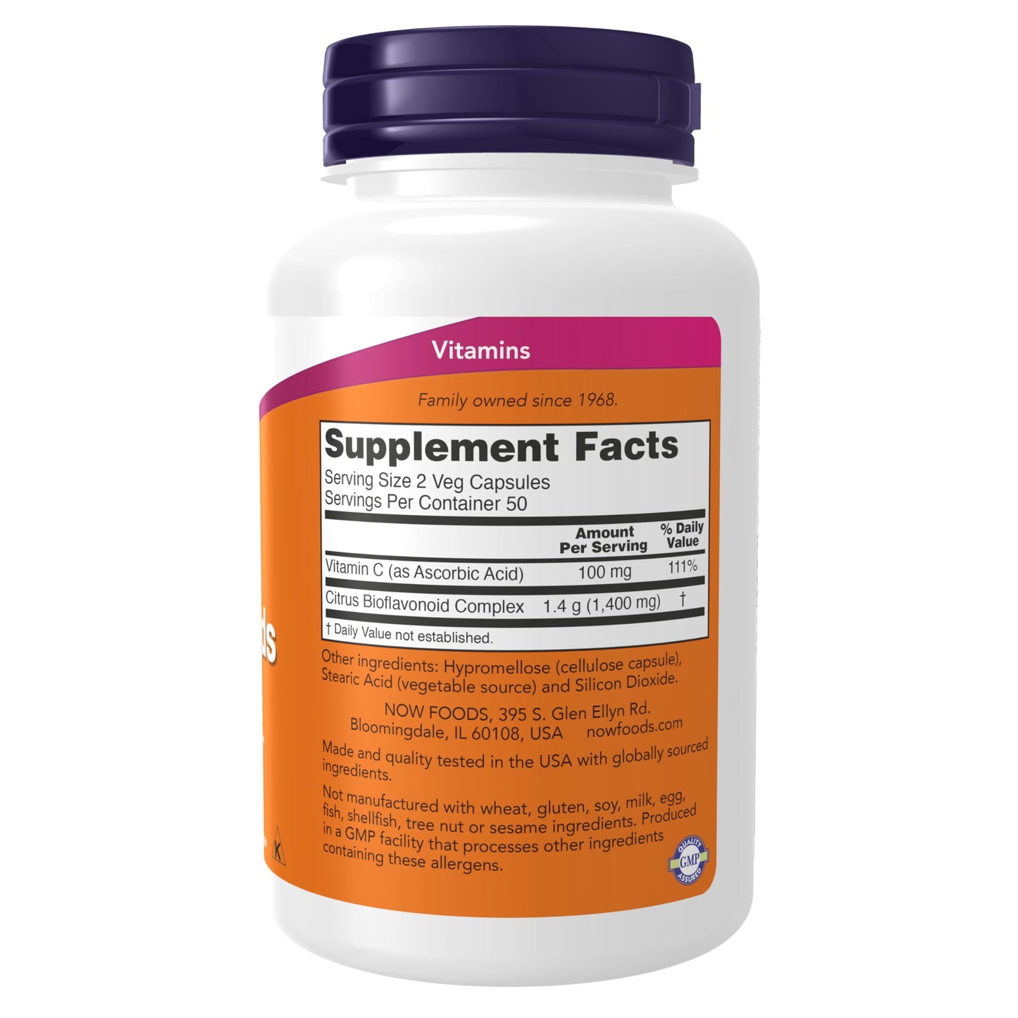Cápsulas de bioflavonoides cítricos NOW 700mg