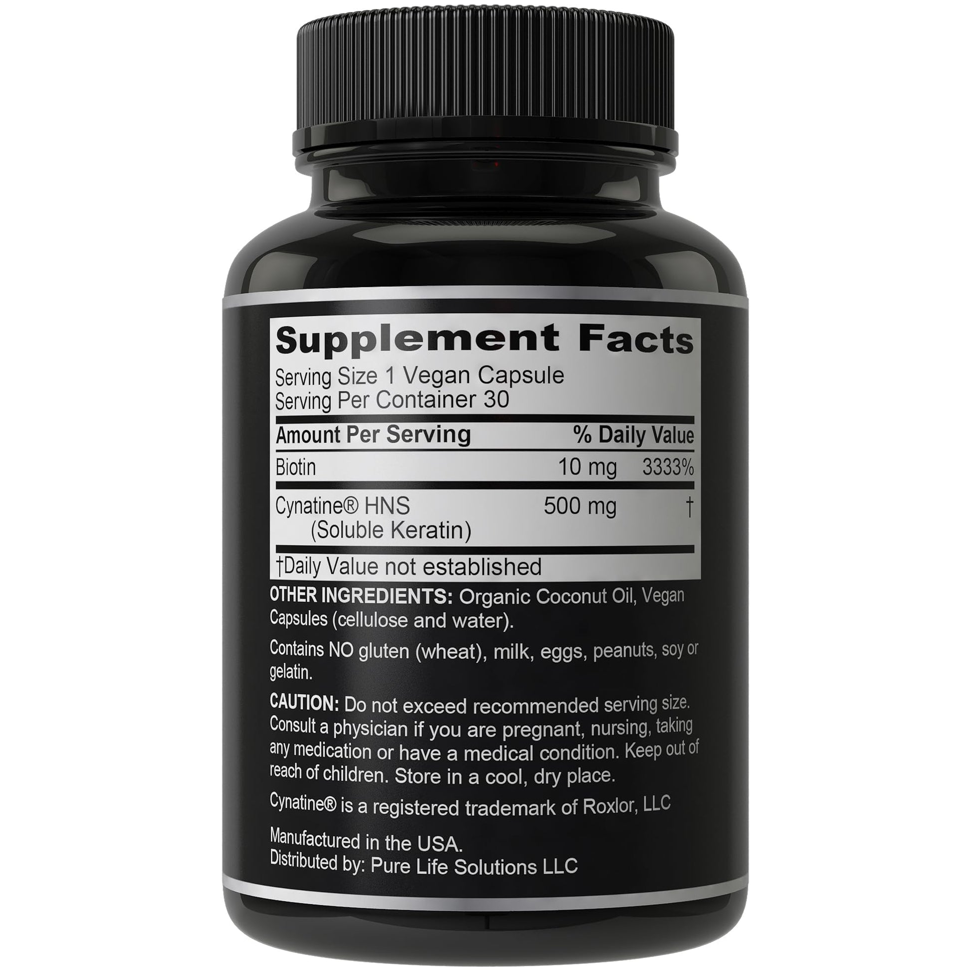 Cápsulas biotina 10000 mcg con queratina soluble