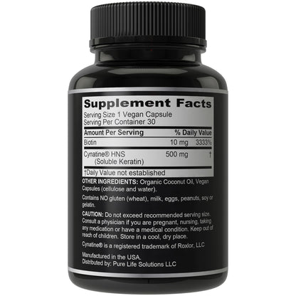 Cápsulas biotina 10000 mcg con queratina soluble