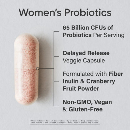 Cápsulas de biotina y probióticos diarios