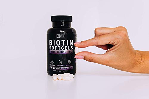 Cápsulas blandas Zeal Naturals biotina con ingredientes naturales