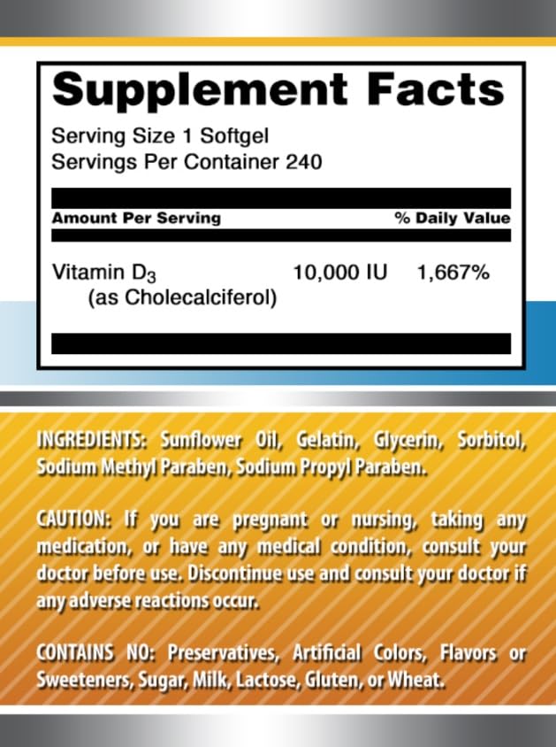 Cápsulas blandas Amazing Formulas vitamina D3 producto USA