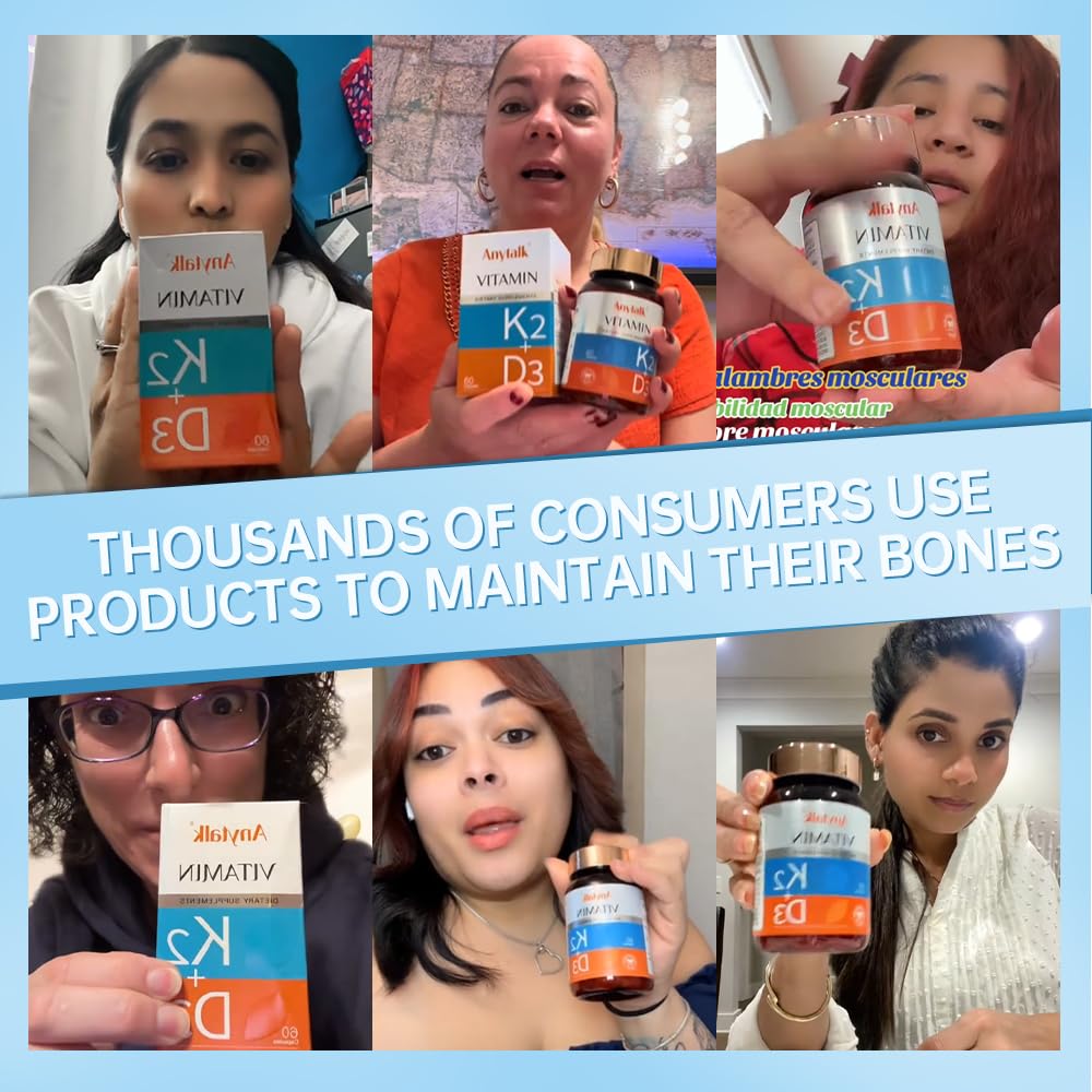 Capsulas blandas anytalk vitamina d3 k2 para huesos