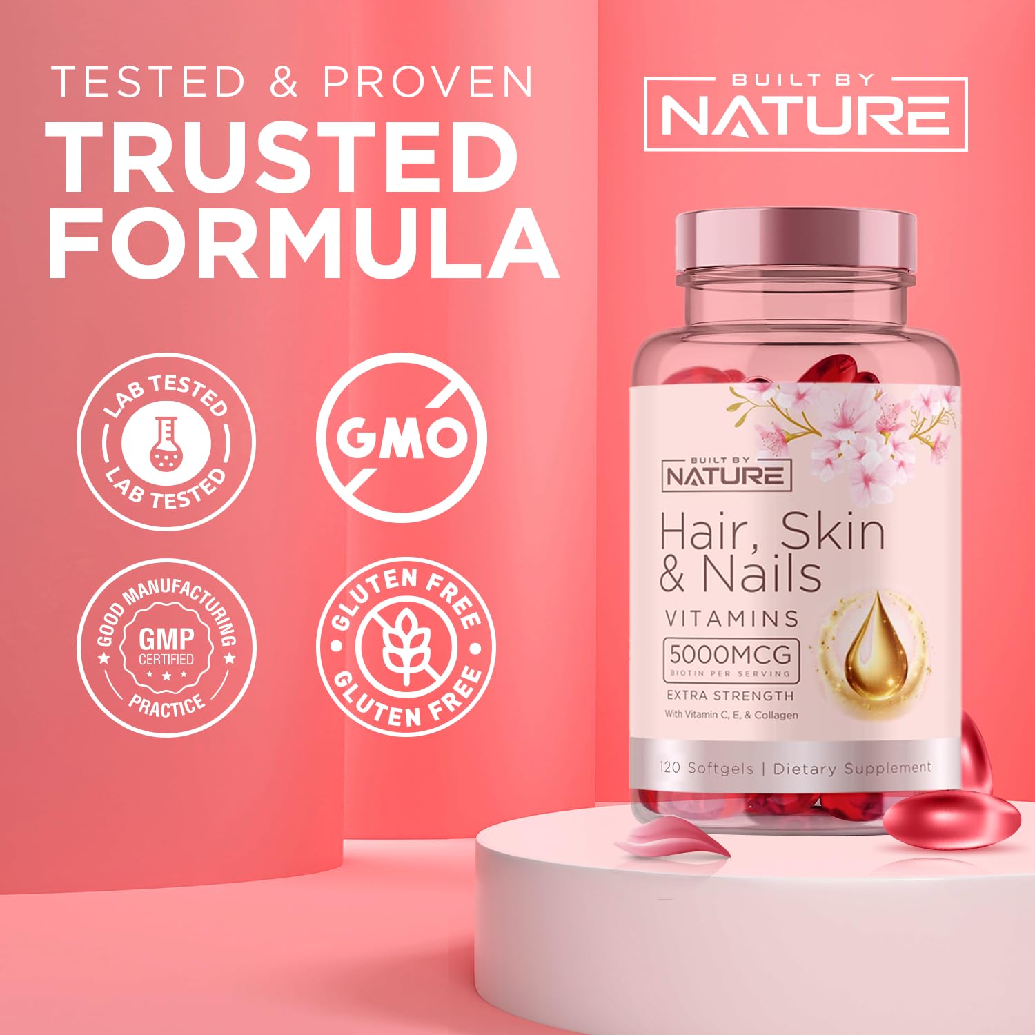 Cápsulas blandas para belleza y salud del cabello