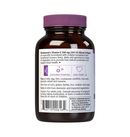Cápsulas blandas Bluebonnet Vitamina E protección contra radicales libres