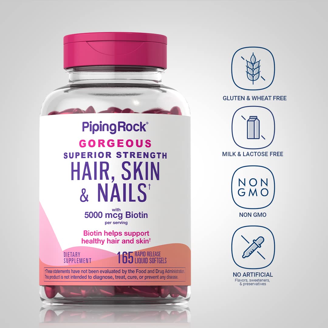 Cápsulas blandas para cabello piel y uñas Piping Rock