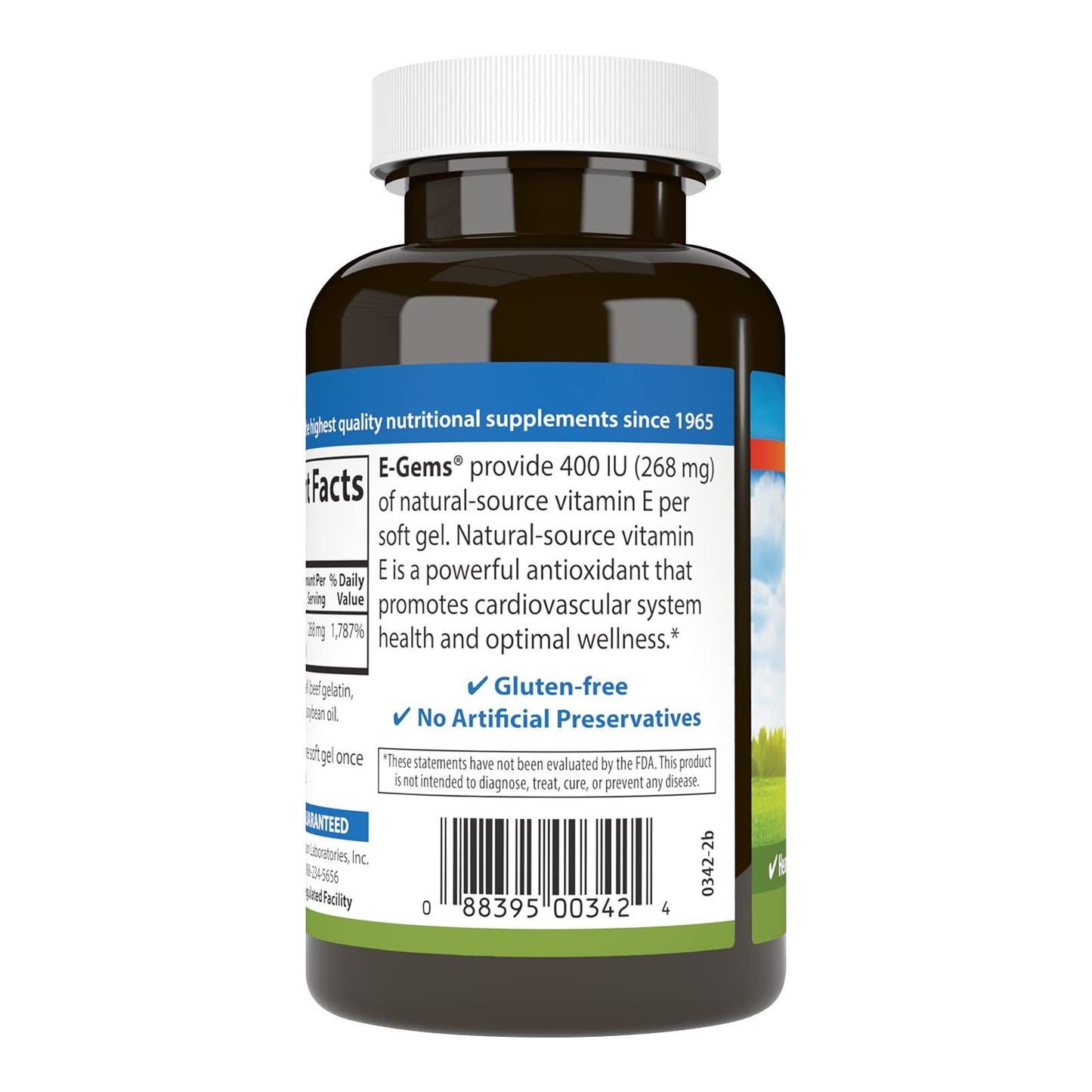 Cápsulas blandas Carlson E-Gems con antioxidante vitamina E 400 UI