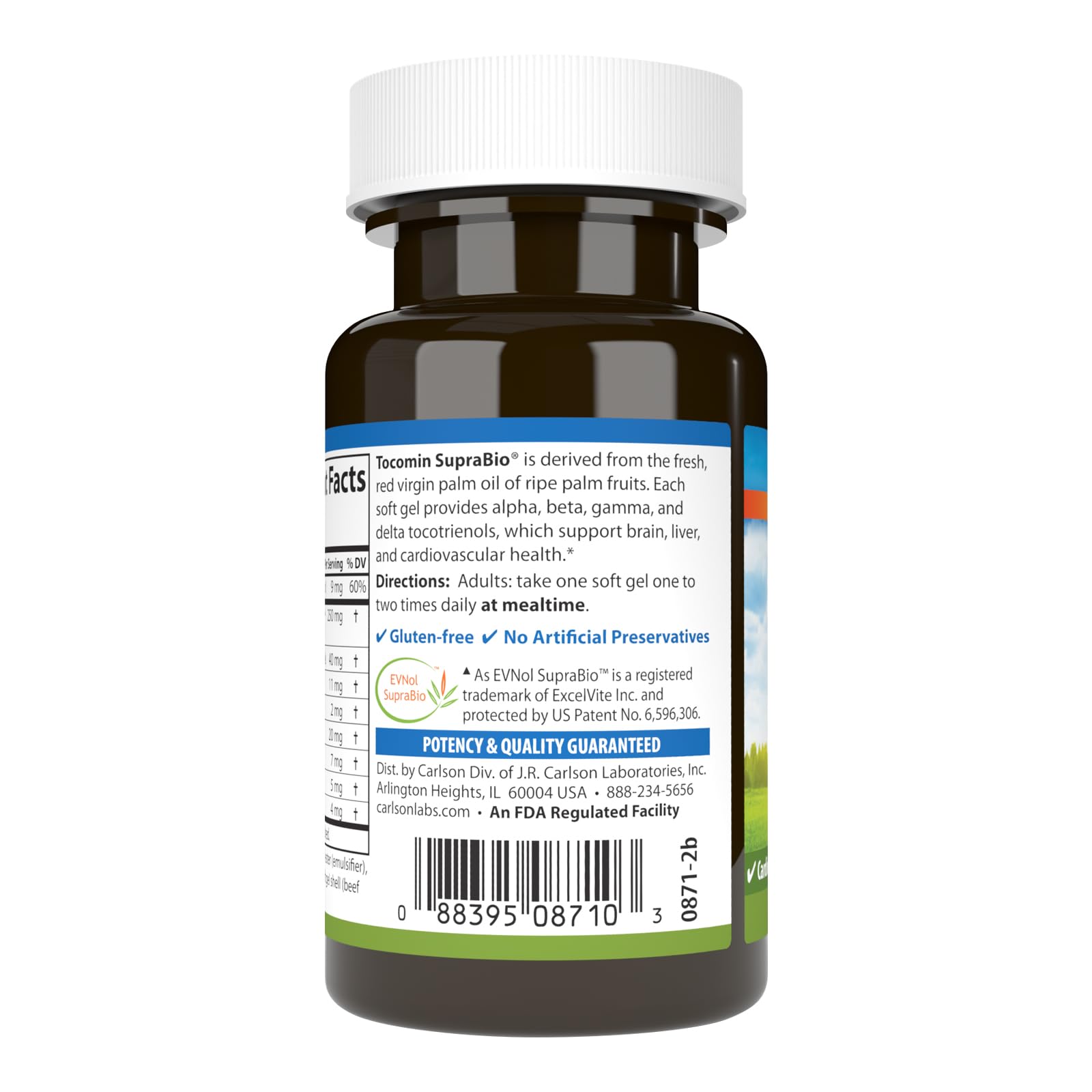 Capsulas blandas Carlson Tocomin SupraBio para salud general