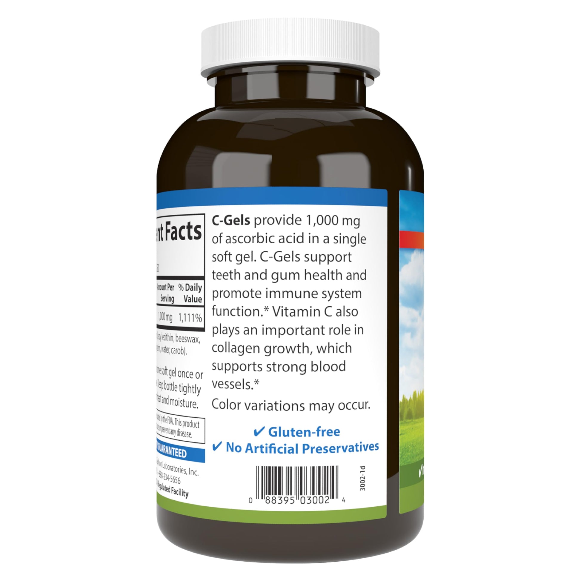 Cápsulas blandas Carlson de vitamina C 1000 mg antioxidante