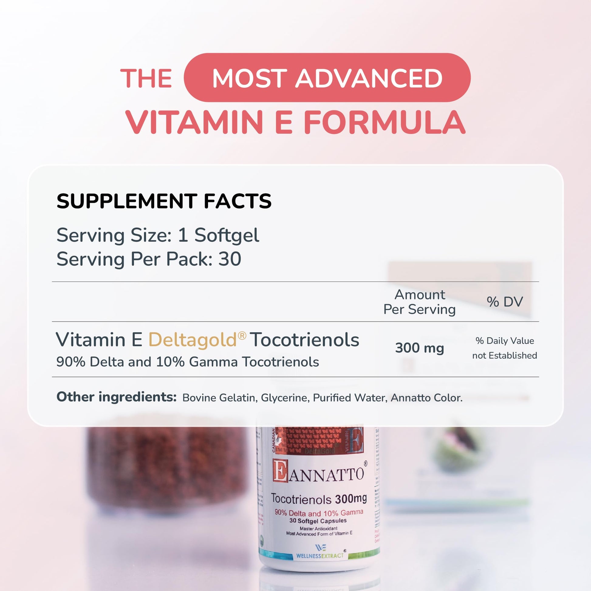 Cápsulas blandas marrón WELLNESS EXTRACT vitamina E tocotrienoles