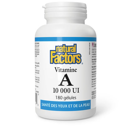 Cápsulas blandas Natural Factors vitamina A salud visual