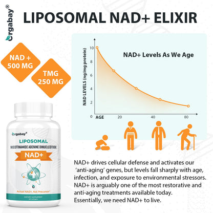 Cápsulas blandas Orgabay NAD+ liposomal