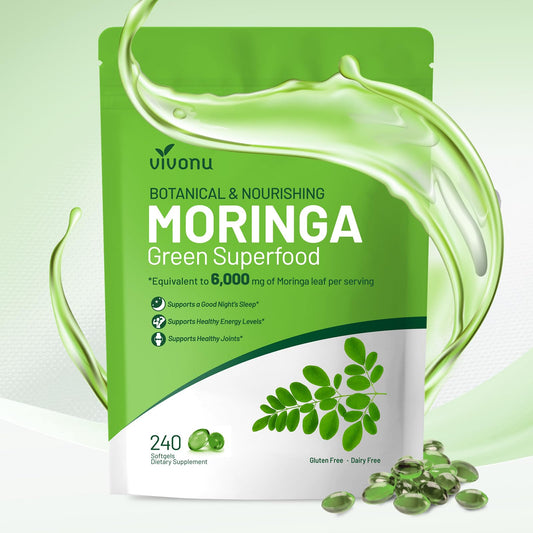 Cápsulas blandas vegetarianas VivoNu con extracto de moringa orgánica