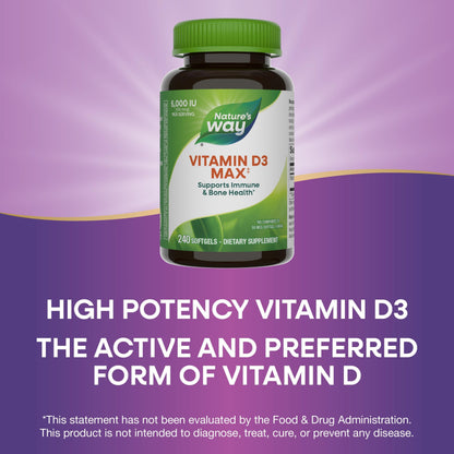 Cápsulas blandas Vitamin D3 Max para huesos y dientes sanos