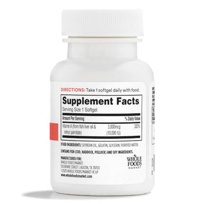 Cápsulas blandas de vitamina A suplemento nutricional