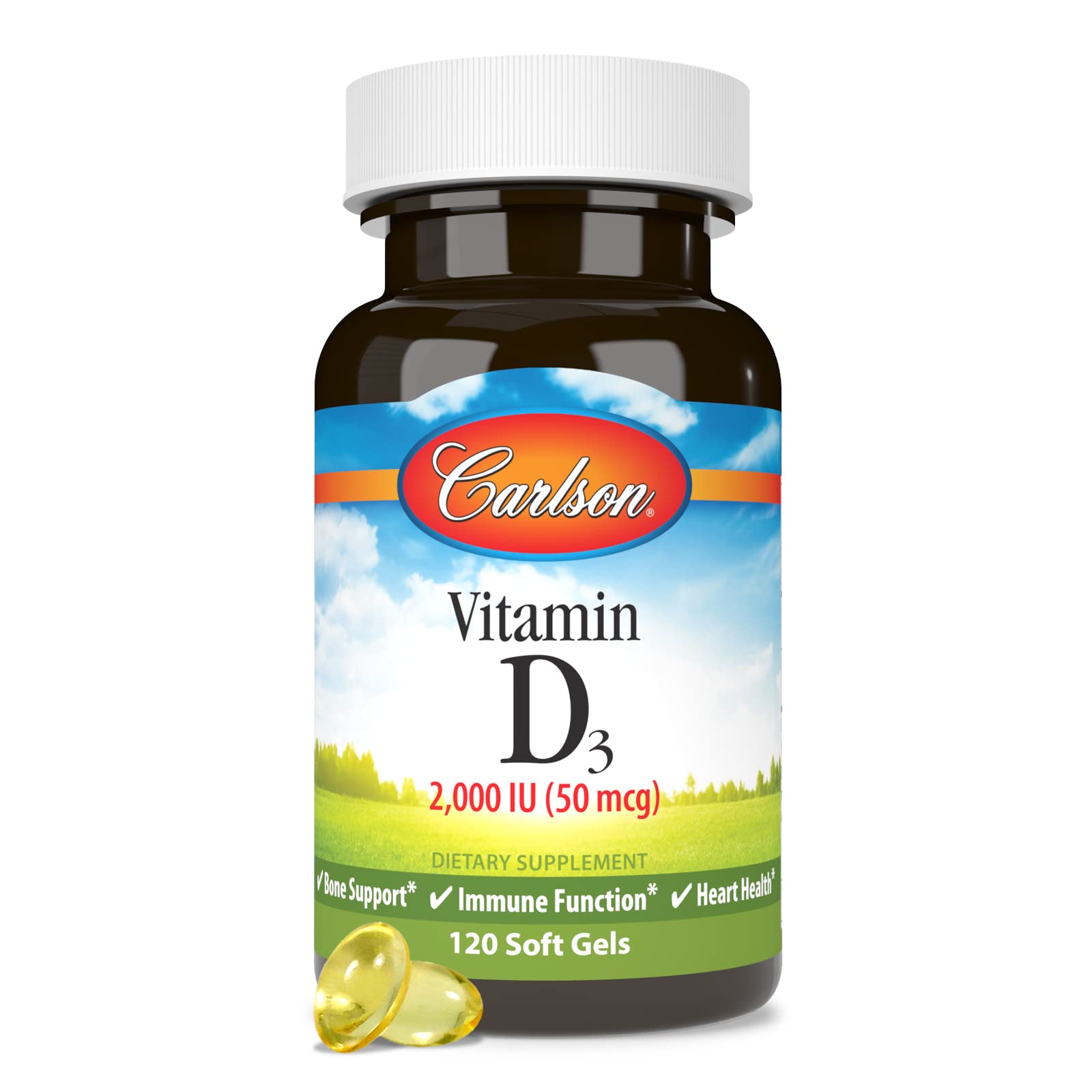 Cápsulas blandas vitamina D 2000 UI Carlson Laboratories