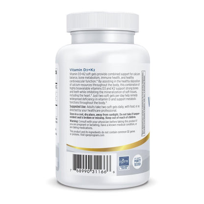 Cápsulas blandas vitamina d3 4000 iu y k2 180 mcg