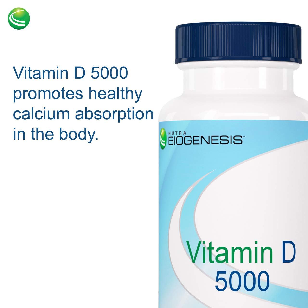 Cápsulas blandas vitamina D3 5000 IU Nutra BioGenesis