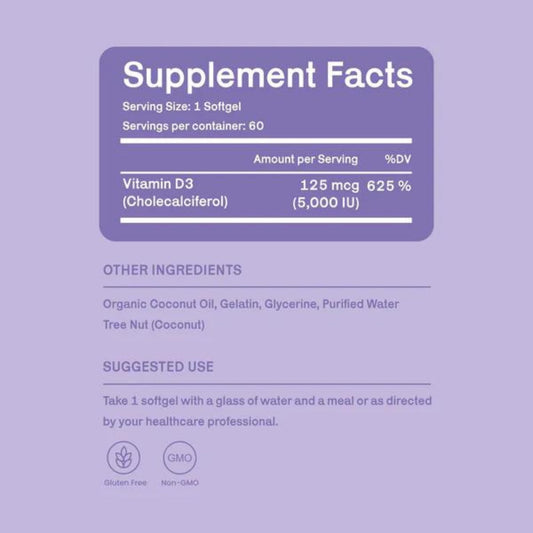 Cápsulas blandas Vitamina D3 ELLA Vita aceite coco