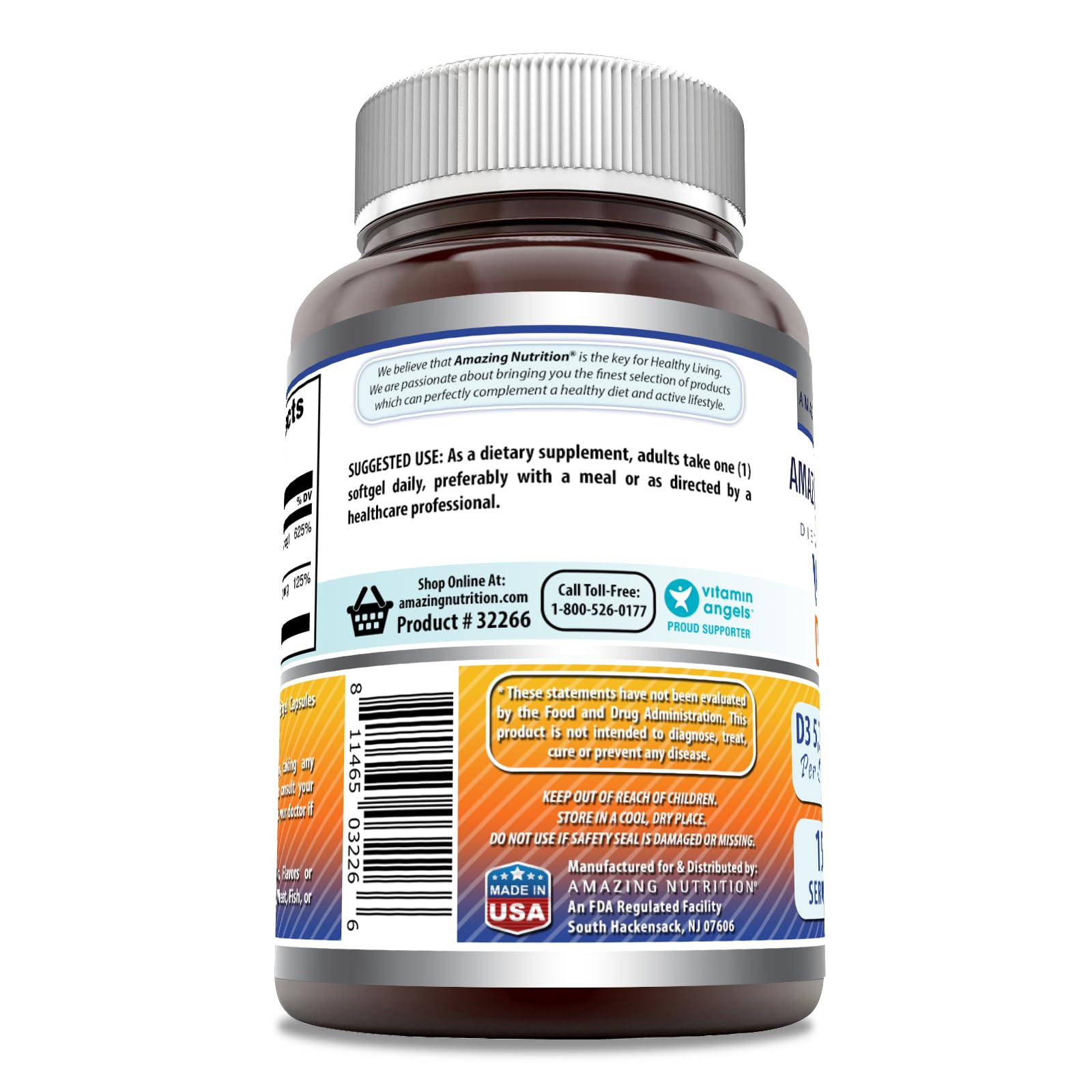 Cápsulas blandas vitamina D3 K2 Amazing Formulas USA