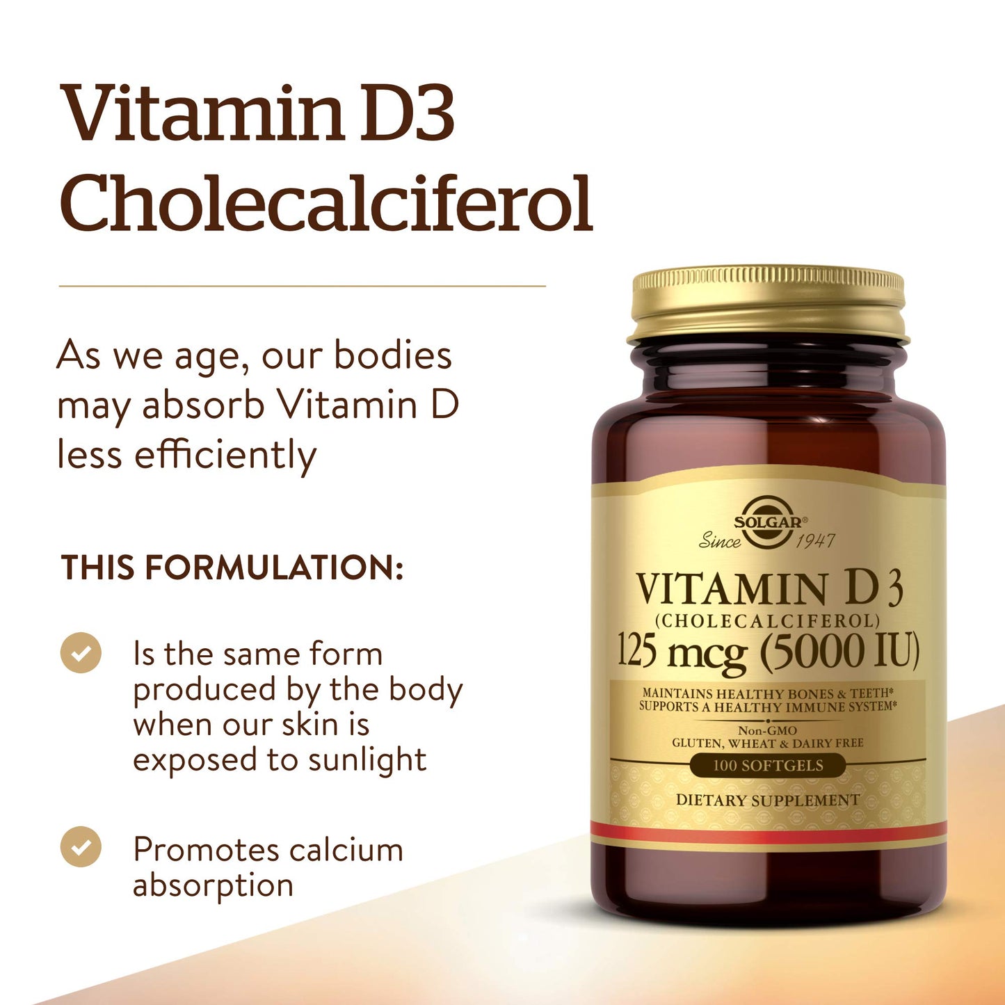 Cápsulas blandas vitamina d3 solgar 5000 ui