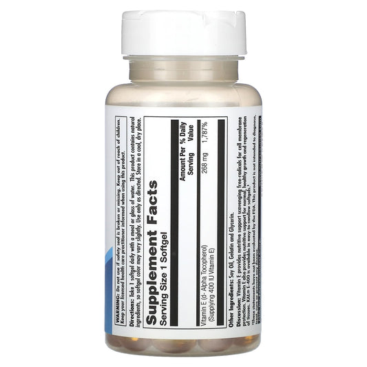 Cápsulas blandas vitamina E KAL antioxidante natural 90 unidades