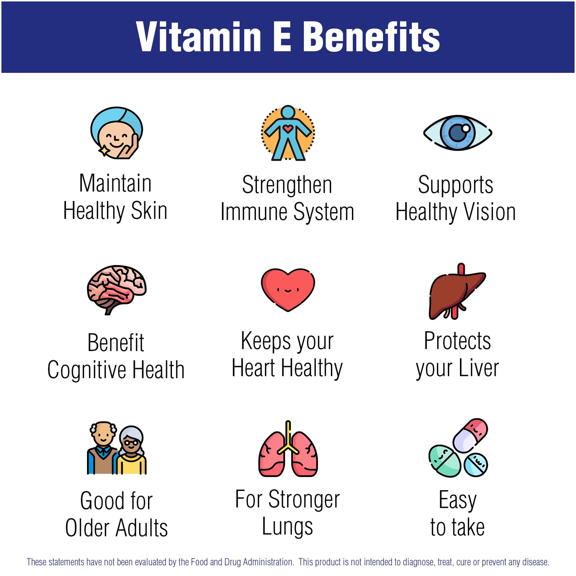 Cápsulas blandas de vitamina E Natural Systems sobre fondo blanco
