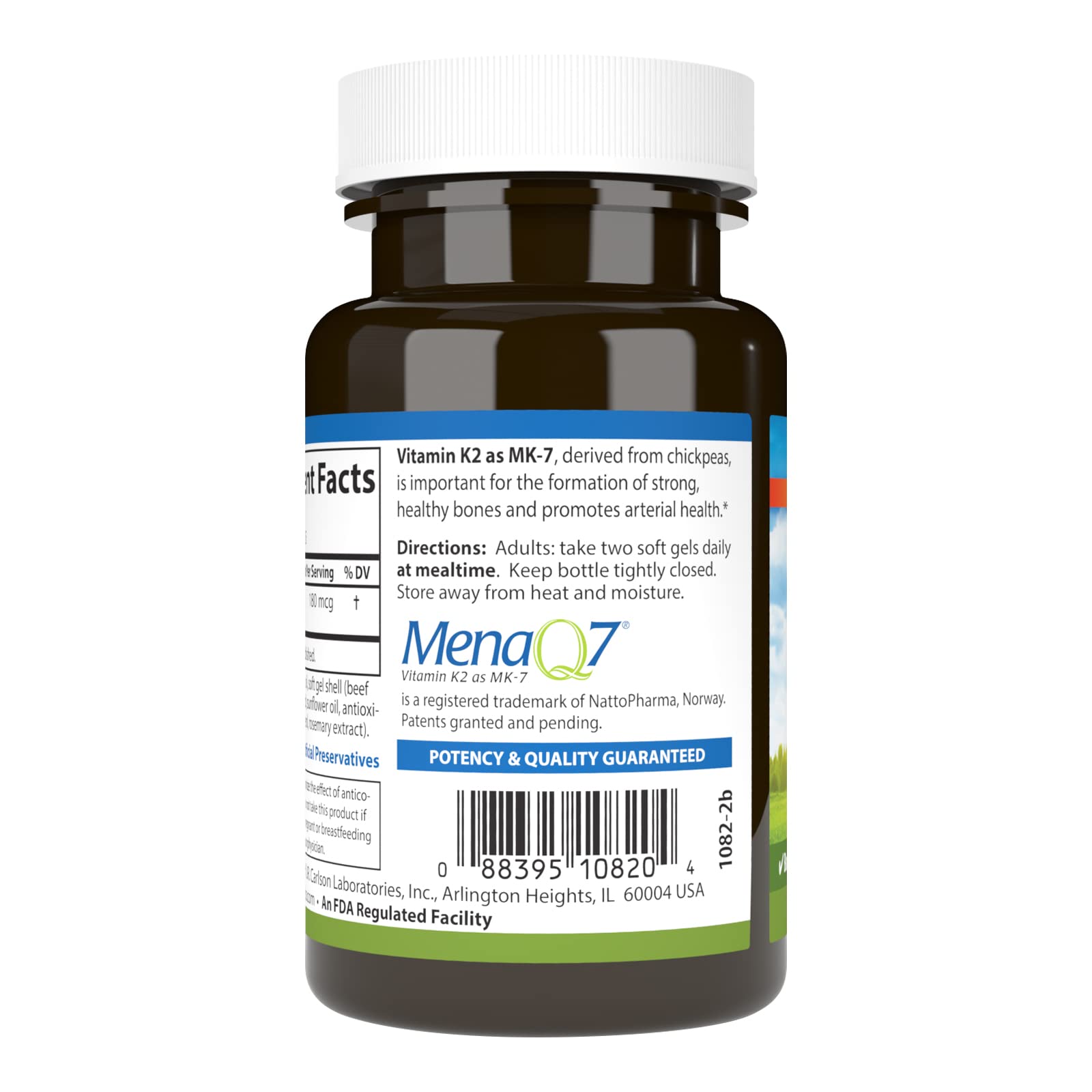 Cápsulas blandas vitamina k2 carlson para huesos sanos