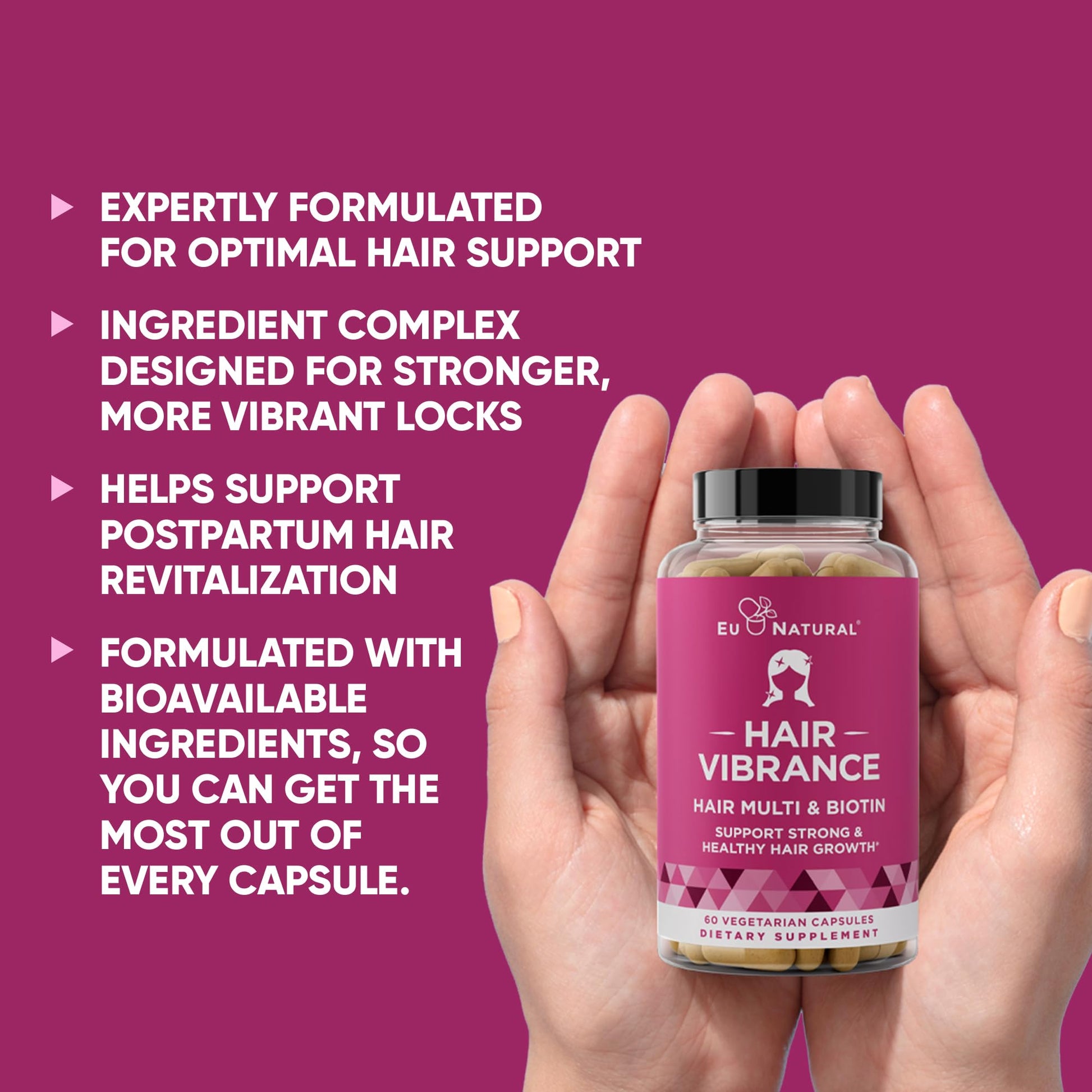 Cápsulas blandas vitamina Vibrance para cabello fuerte