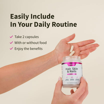 Cápsulas para cabello y piel Snap Supplements 60 unidades