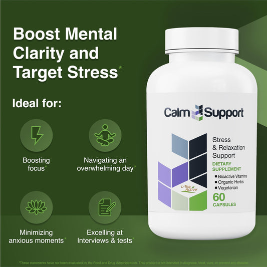 Cápsulas CalmSupport para relajación y bienestar mental