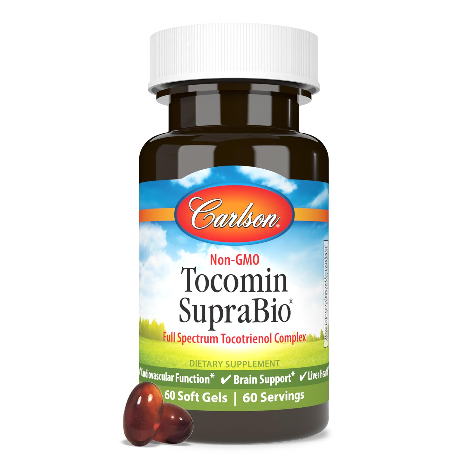 Cápsulas Carlson Tocomin SupraBio tocotrienoles antioxidantes