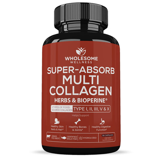 Cápsulas de colágeno multi absorbente Wholesome Wellness