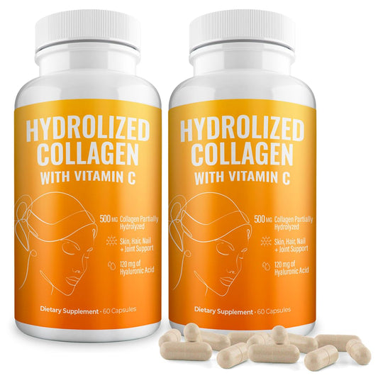 Cápsulas colágeno y vitamina c aura vitamin paquete