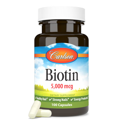capsulas de biotina con botella