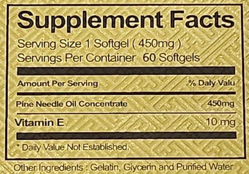 Cápsulas extracto natural de aguja de pino para consumo diario