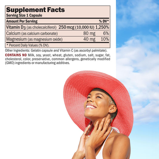Cápsulas fáciles de tragar Vitamina D3 10,000 UI ANDREW LESSMAN