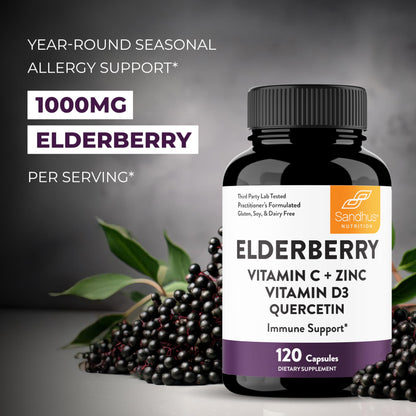 Cápsulas fáciles de tragar elderberry con vitamina d3 zinc