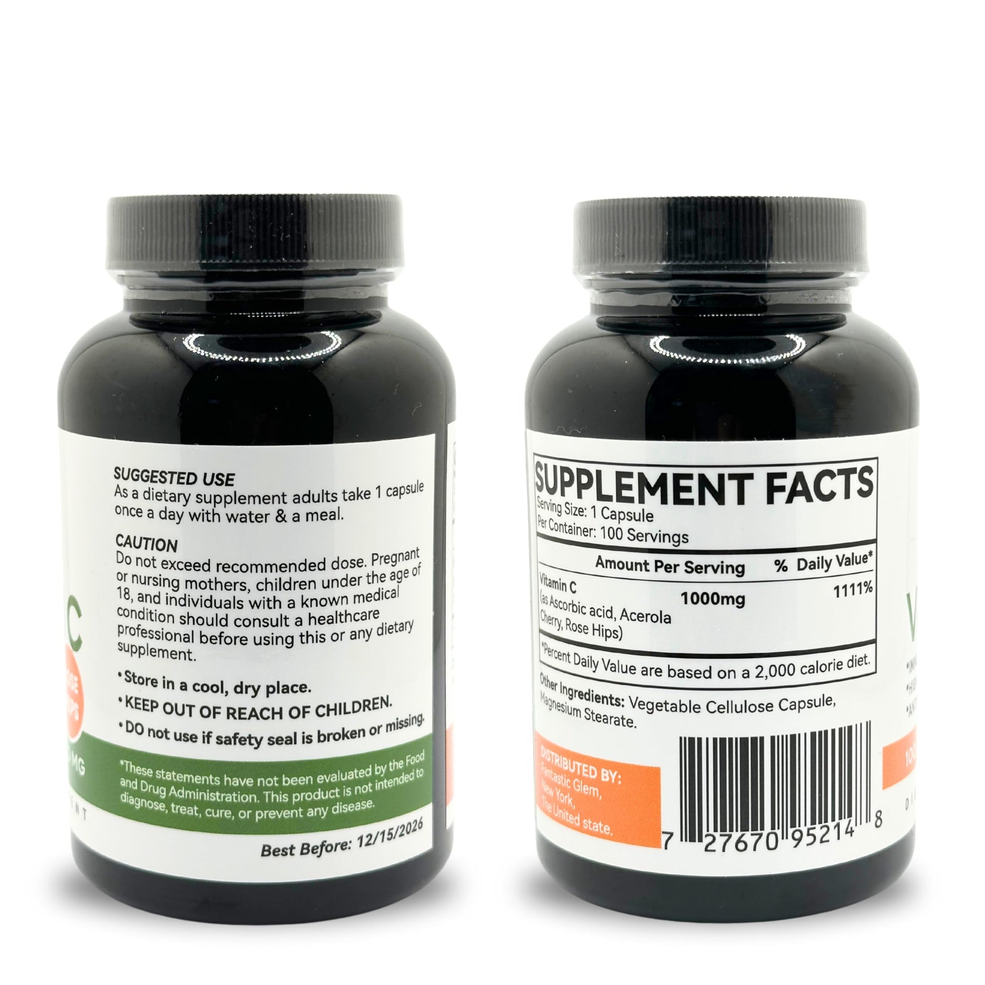 Cápsulas Fantastic Glem vitamina C para fortalecer sistema inmunológico