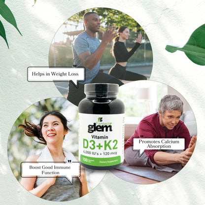 Cápsulas Fantastic Glem vitamina D3 K2 suplemento diario