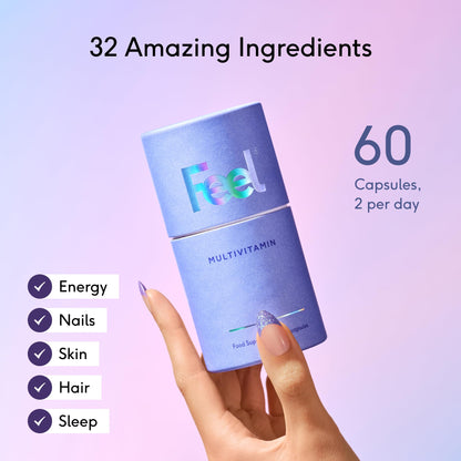 Cápsulas FEEL Multivitaminas con botánicos y cúrcuma