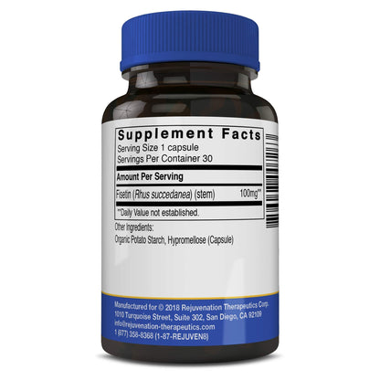 Cápsulas Fisetina y vitamina D3 Rejuvenation Therapeutics