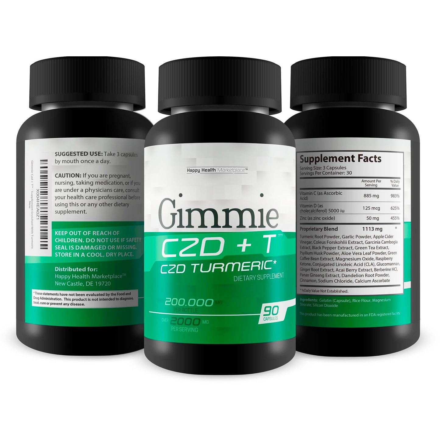 Cápsulas Gimmie CZD + T para apoyo de la salud inmune