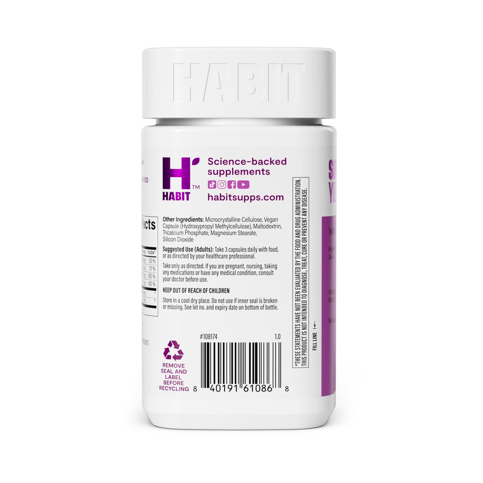 Cápsulas Habit Skin Glow veganas y no transgénicas