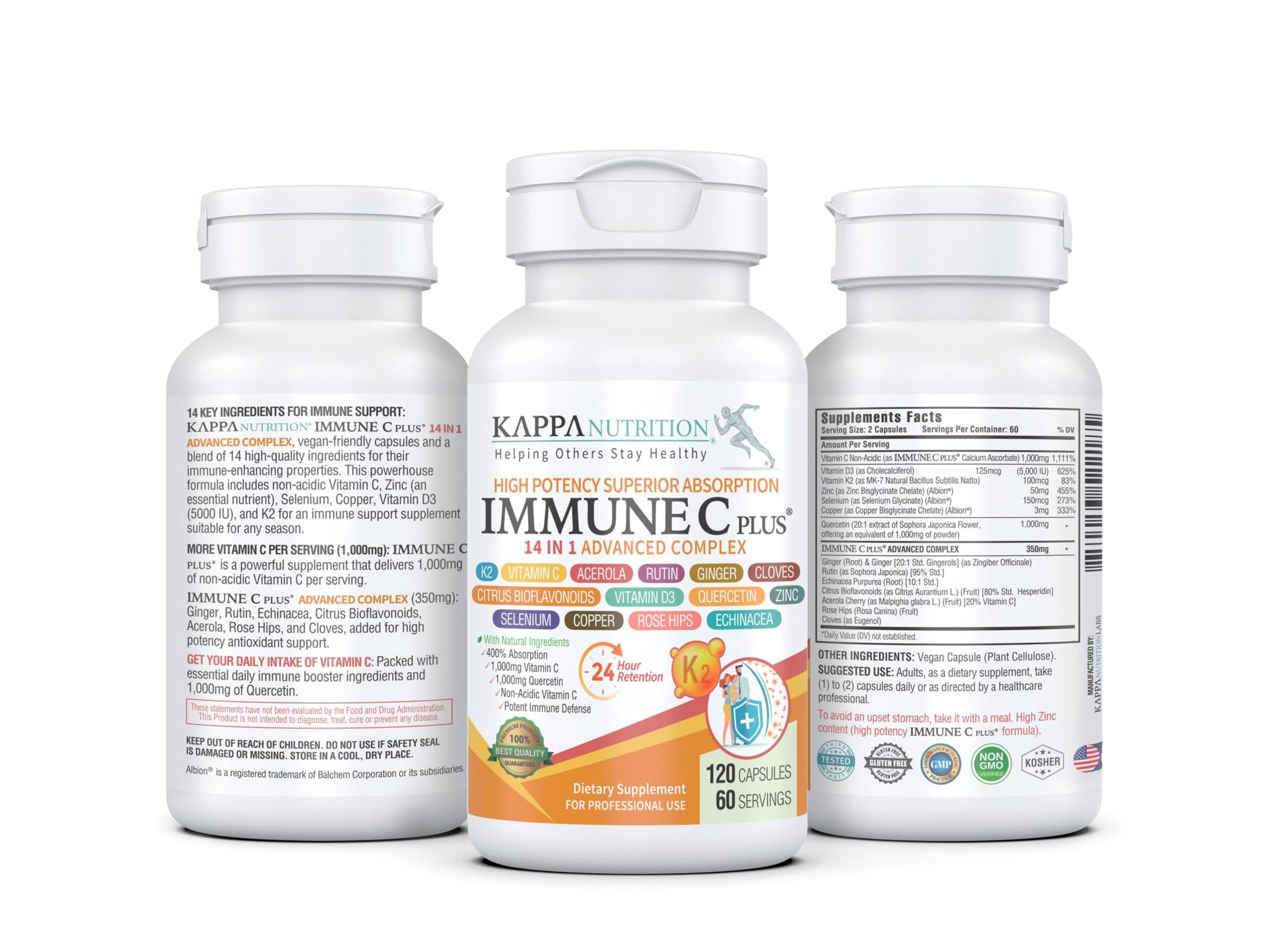 Cápsulas Immune C Plus Kappa Nutrition 120 unidades