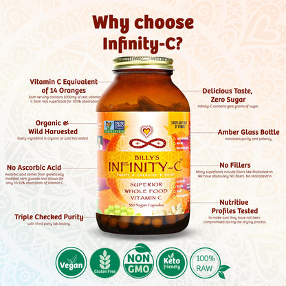 Capsulas llamadas Infinity-C vitamina c orgánica superalimento